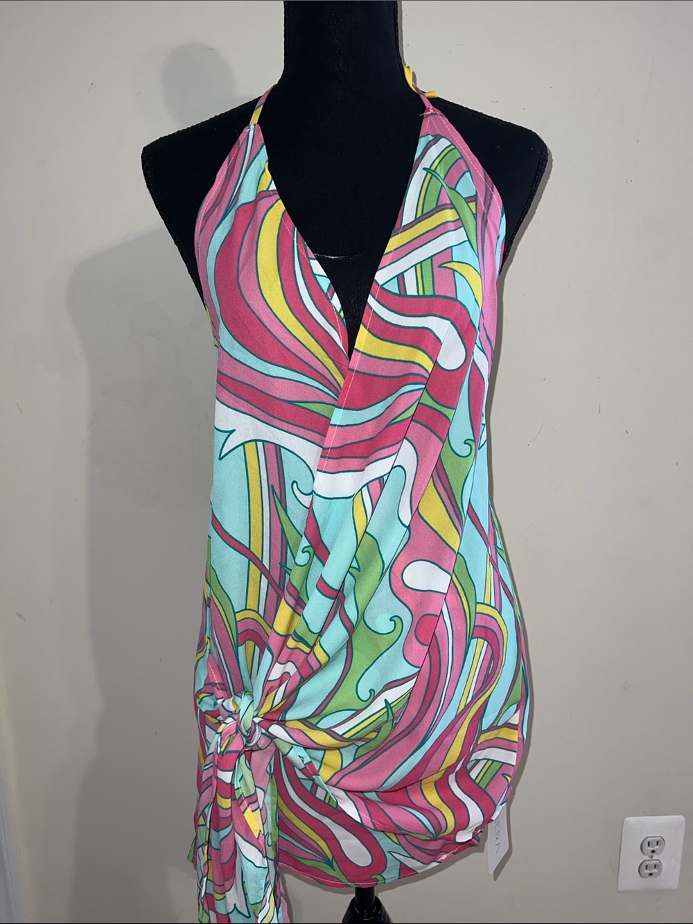 Musera Wrap Halter Mini Dress
